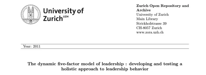 Das „Dynamische Fünf-Faktoren-Modell der Führung“